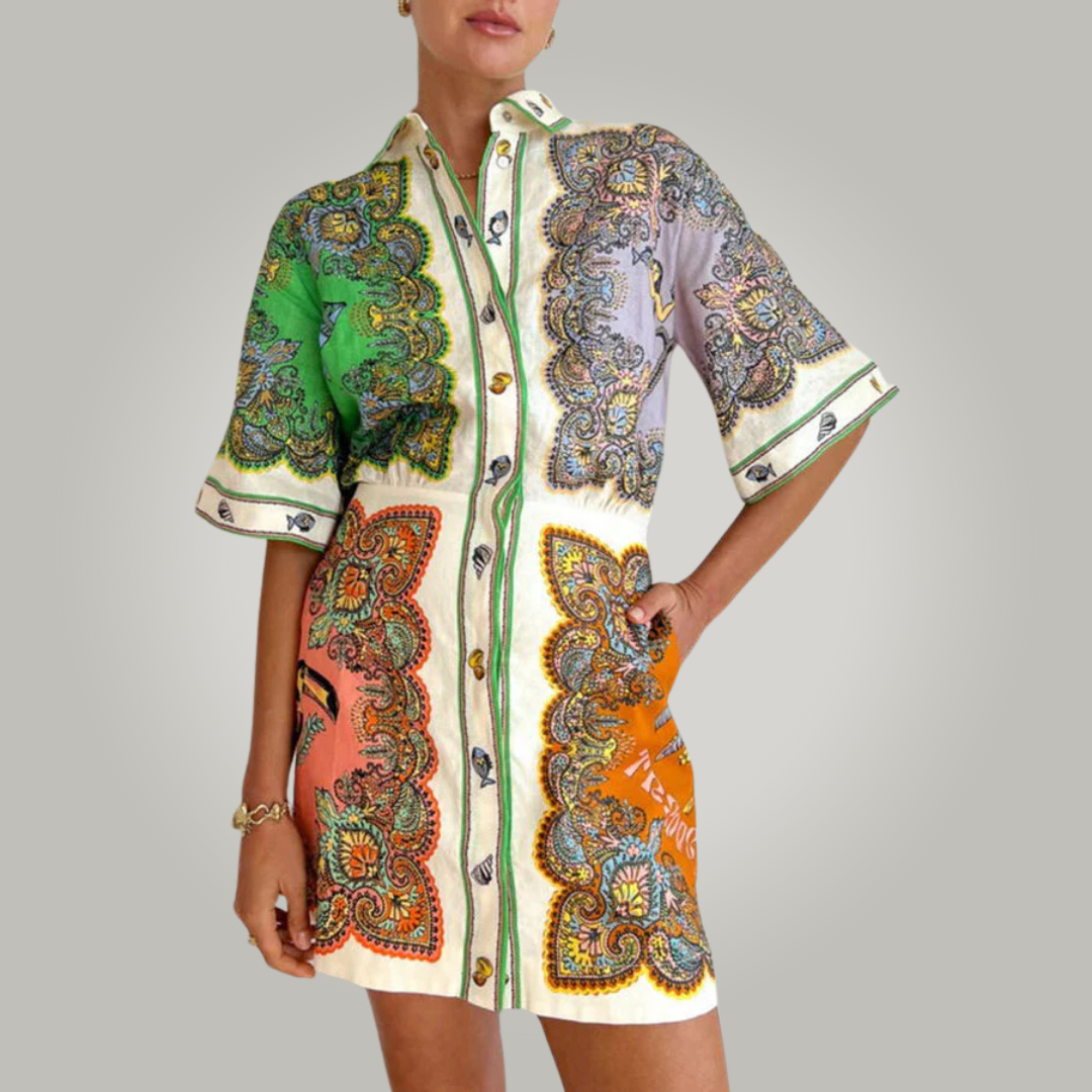 Coco™ | Vestito camicia premium con stampa unica