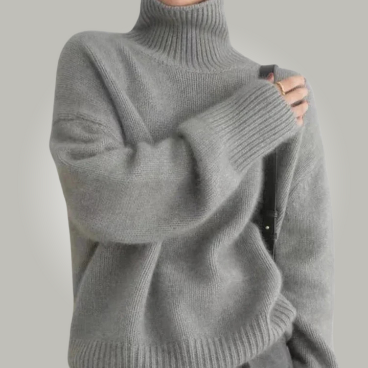 Alessia™ |  Maglione in lana premium con collo alto