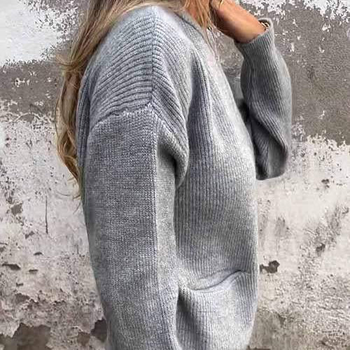 Linda™ | Maglione elegante premium con zip