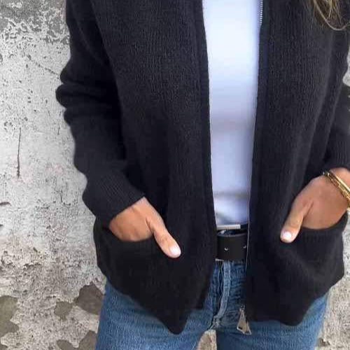 Linda™ | Maglione elegante premium con zip