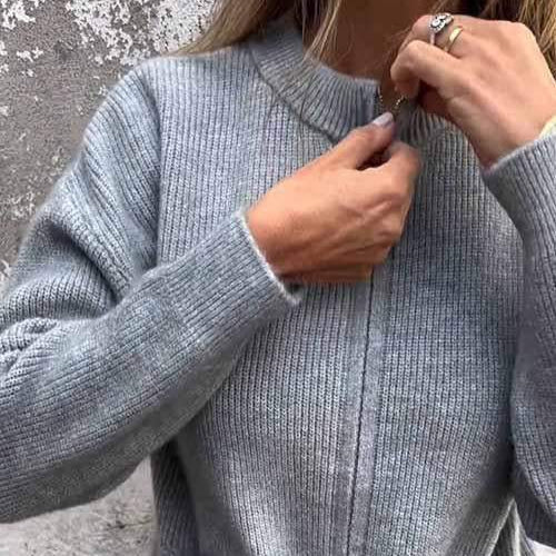 Linda™ | Maglione elegante premium con zip