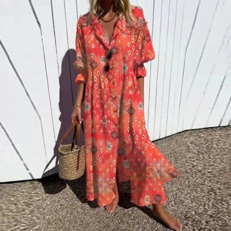 Lina™ | Vestito boho in tessuto premium leggero e romantico