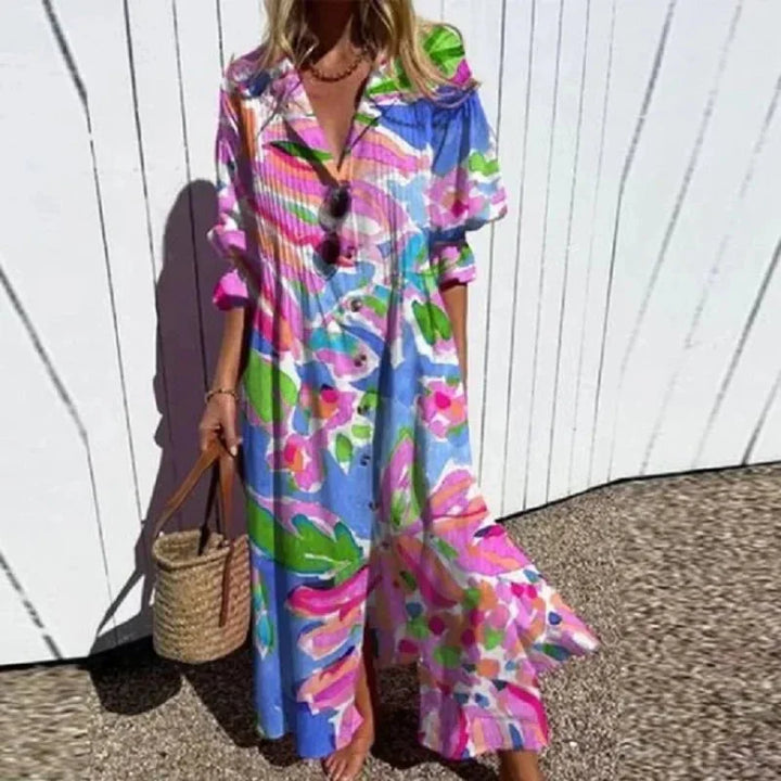 Lina™ | Vestito boho in tessuto premium leggero e romantico